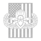 EOD Senior Badge | American Flag Tribute Wall Art - MAIKERU STUDIO