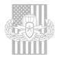 EOD Senior Badge | American Flag Tribute - MAIKERU STUDIO