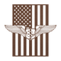 Flight Nurse Wings | American Flag Tribute - MAIKERU STUDIO