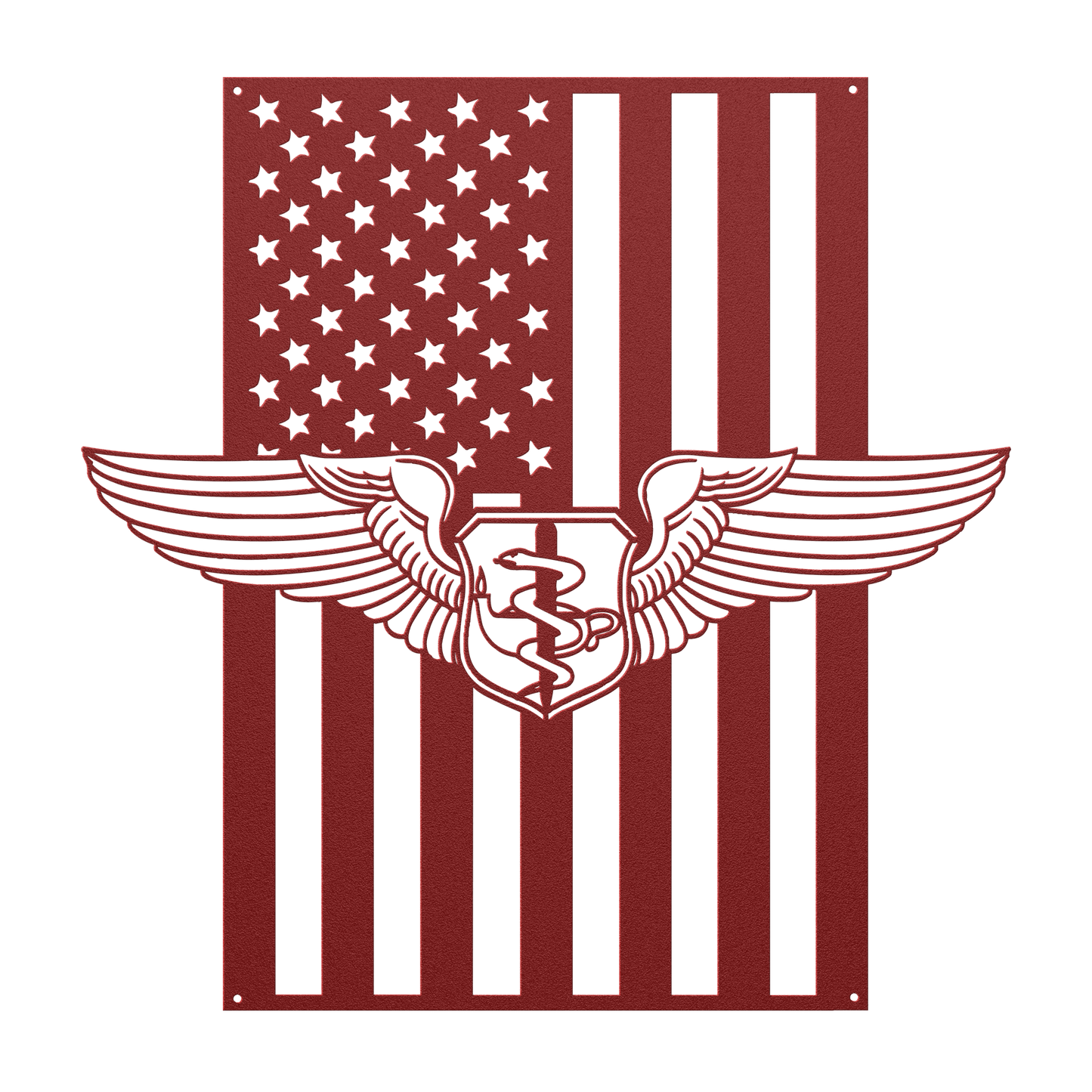 Flight Nurse Wings | American Flag Tribute - MAIKERU STUDIO
