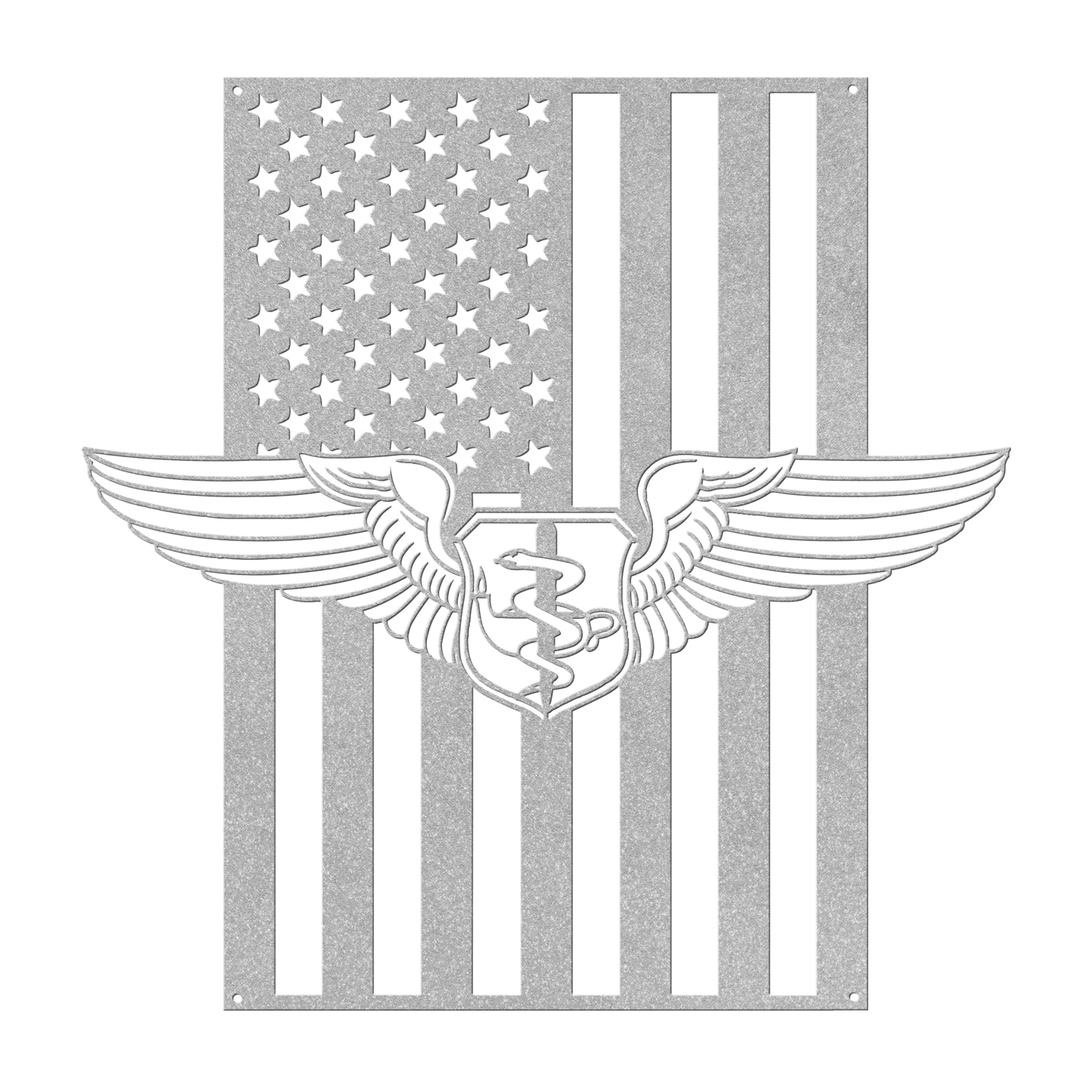 Flight Nurse Wings | American Flag Tribute - MAIKERU STUDIO