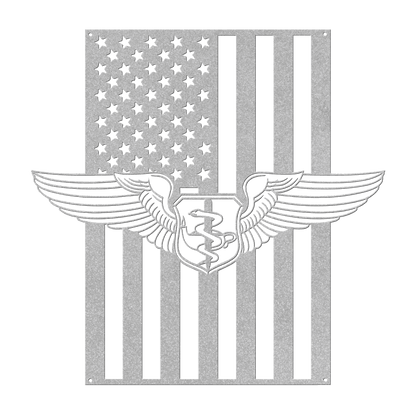 Flight Nurse Wings | American Flag Tribute - MAIKERU STUDIO
