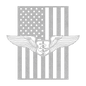 Flight Nurse Wings | American Flag Tribute - MAIKERU STUDIO