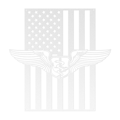Flight Nurse Wings | American Flag Tribute - MAIKERU STUDIO