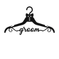 Fun Groom Wedding Coat Hanger Metal Wall Art - MAIKERU STUDIO