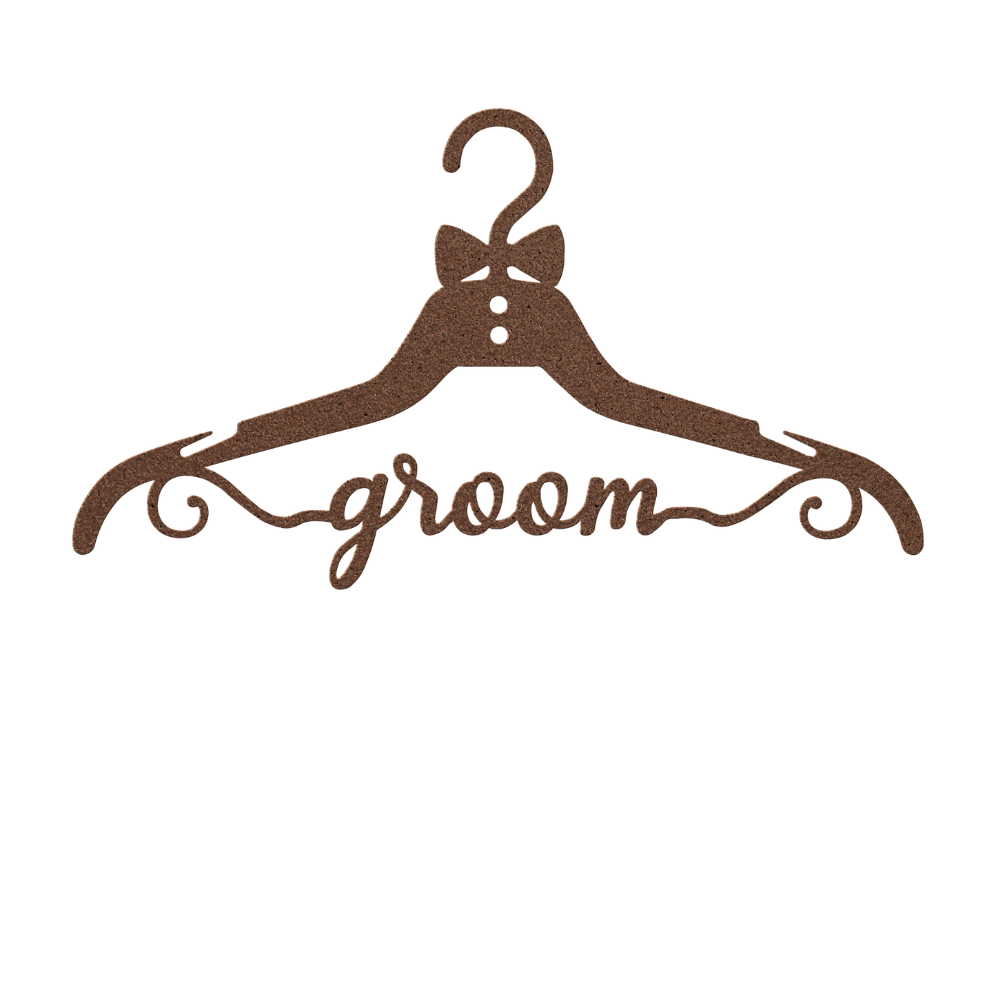 Fun Groom Wedding Coat Hanger Metal Wall Art - MAIKERU STUDIO