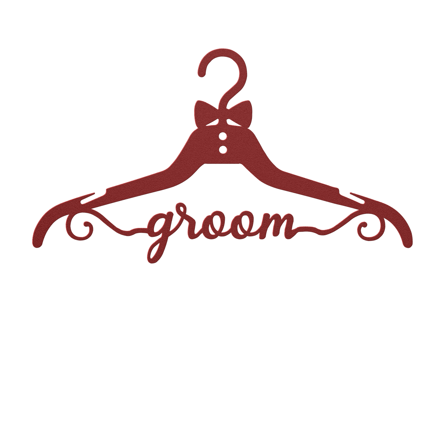 Fun Groom Wedding Coat Hanger Metal Wall Art - MAIKERU STUDIO