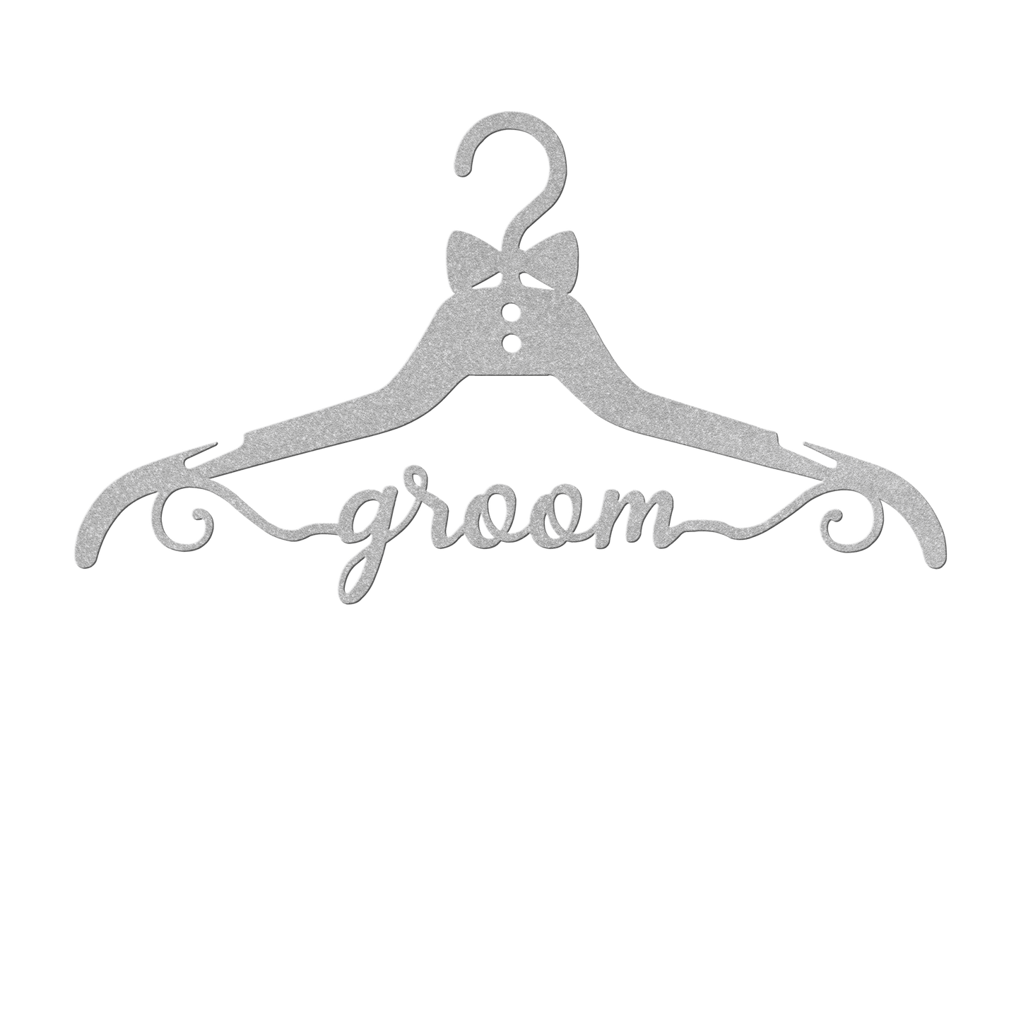 Fun Groom Wedding Coat Hanger Metal Wall Art - MAIKERU STUDIO