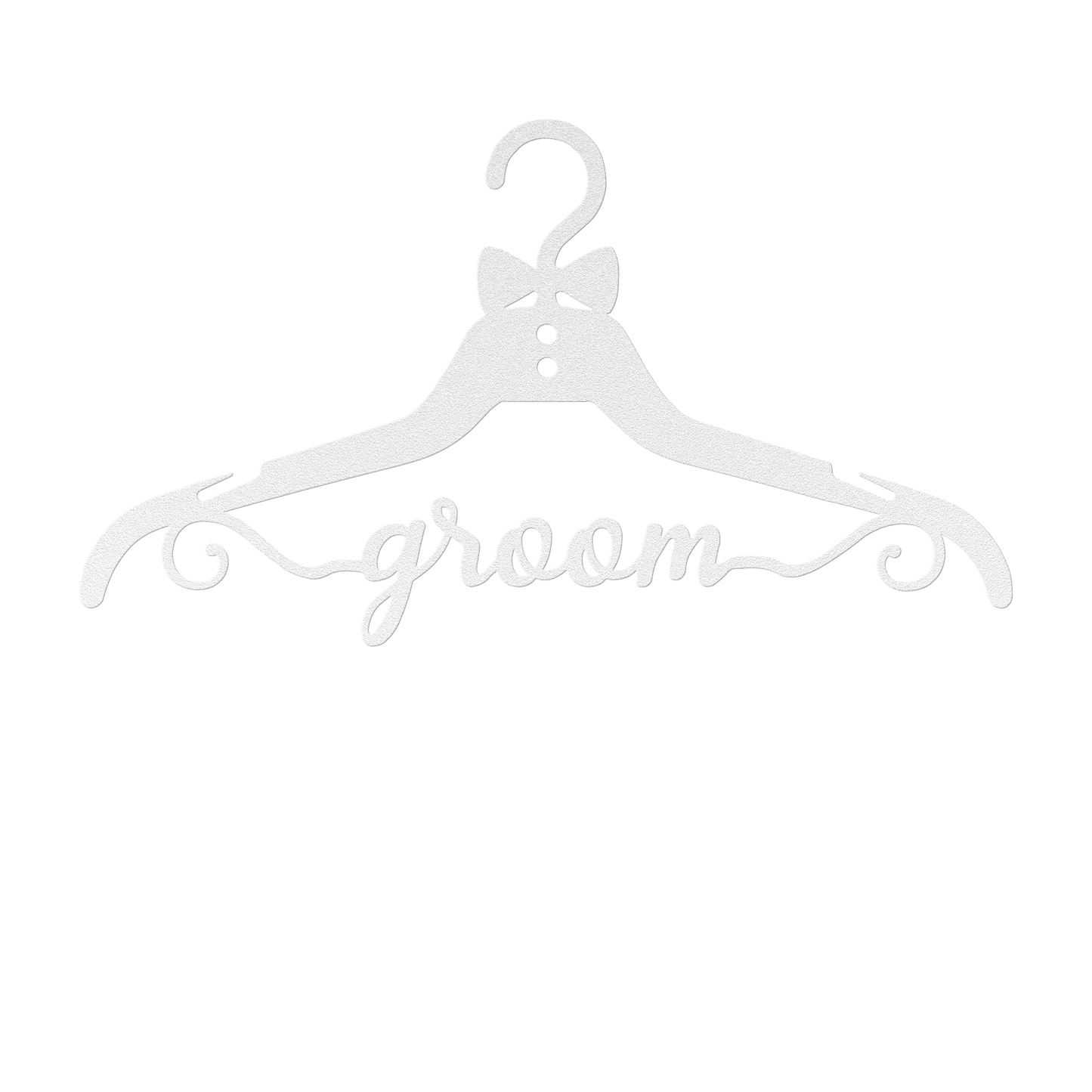 Fun Groom Wedding Coat Hanger Metal Wall Art - MAIKERU STUDIO