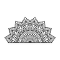 Half Mandala - Rising Bloom Metal Wall Art - MAIKERU STUDIO