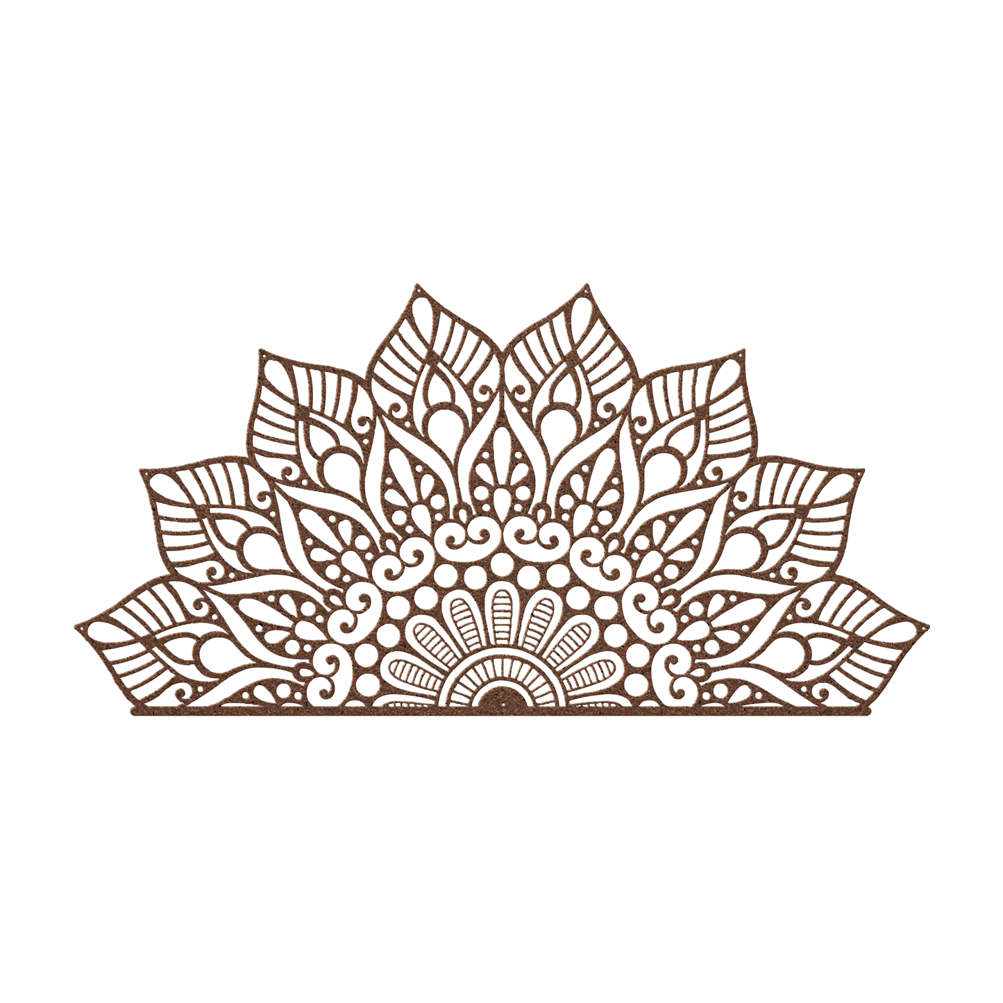 Half Mandala - Rising Bloom Metal Wall Art - MAIKERU STUDIO