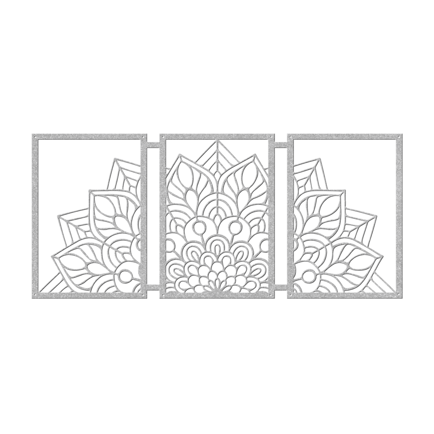 Half Mandala Picture Frame Set Metal Wall Art - MAIKERU STUDIO