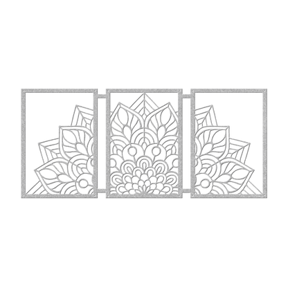 Half Mandala Picture Frame Set Metal Wall Art - MAIKERU STUDIO