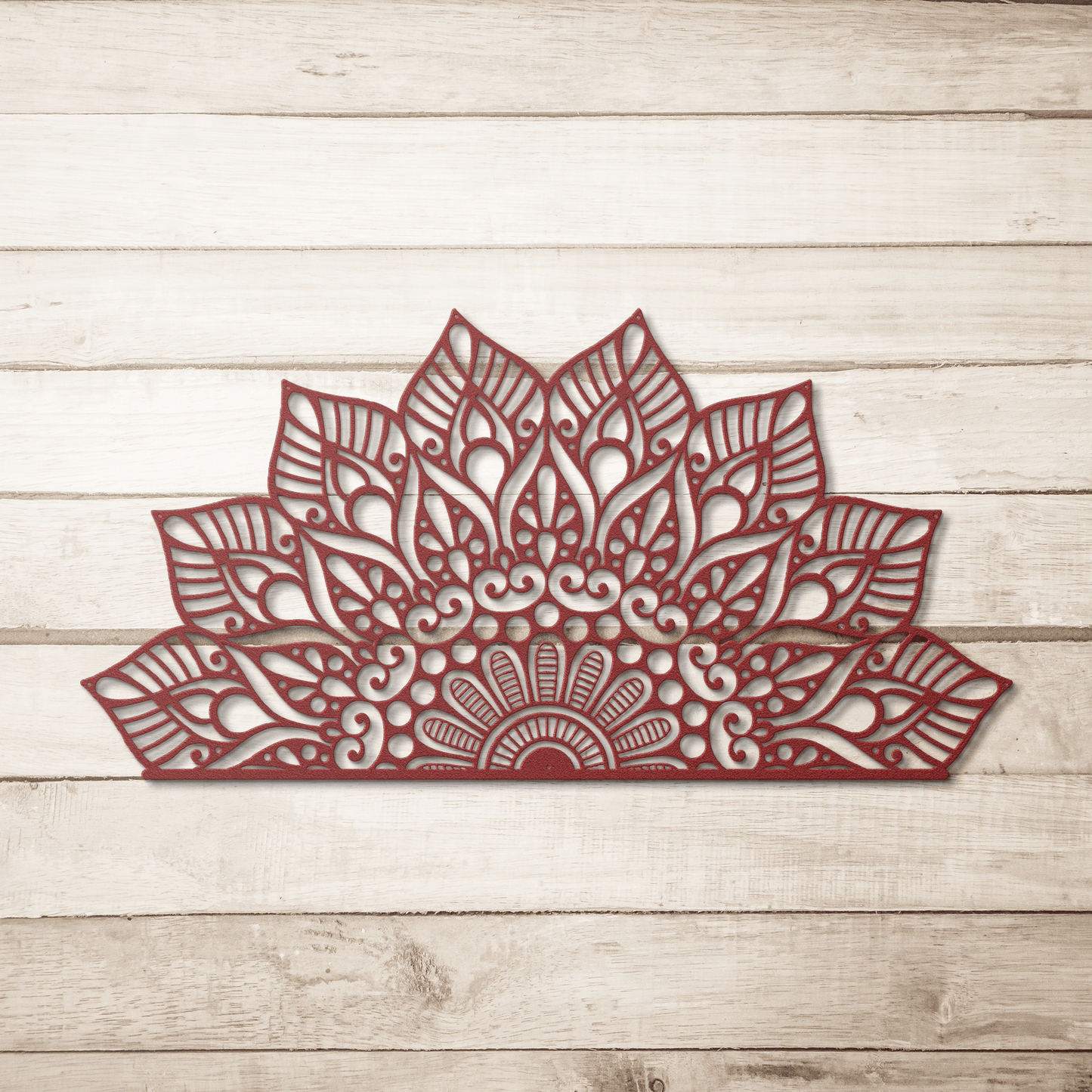 Half Mandala - Rising Bloom Metal Wall Art - MAIKERU STUDIO