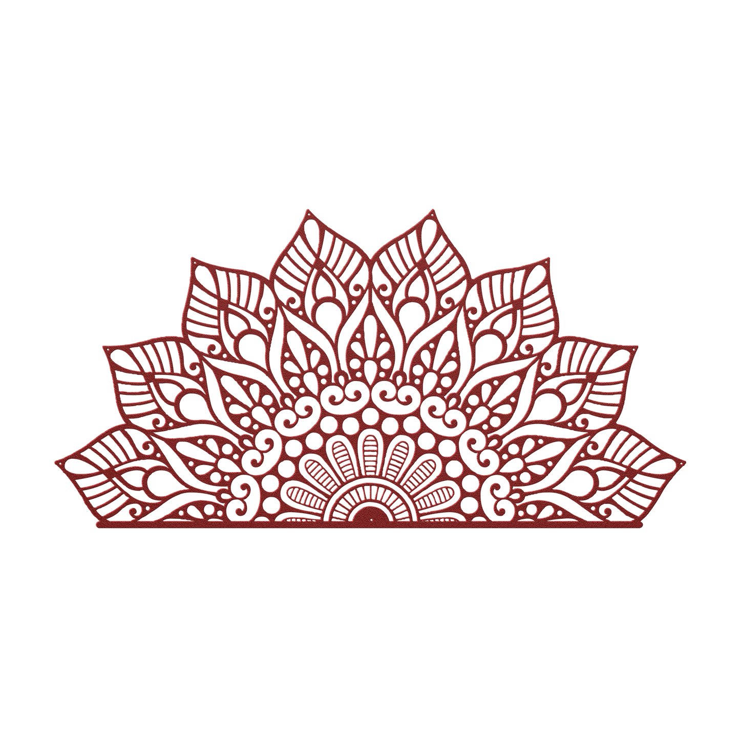 Half Mandala - Rising Bloom Metal Wall Art - MAIKERU STUDIO