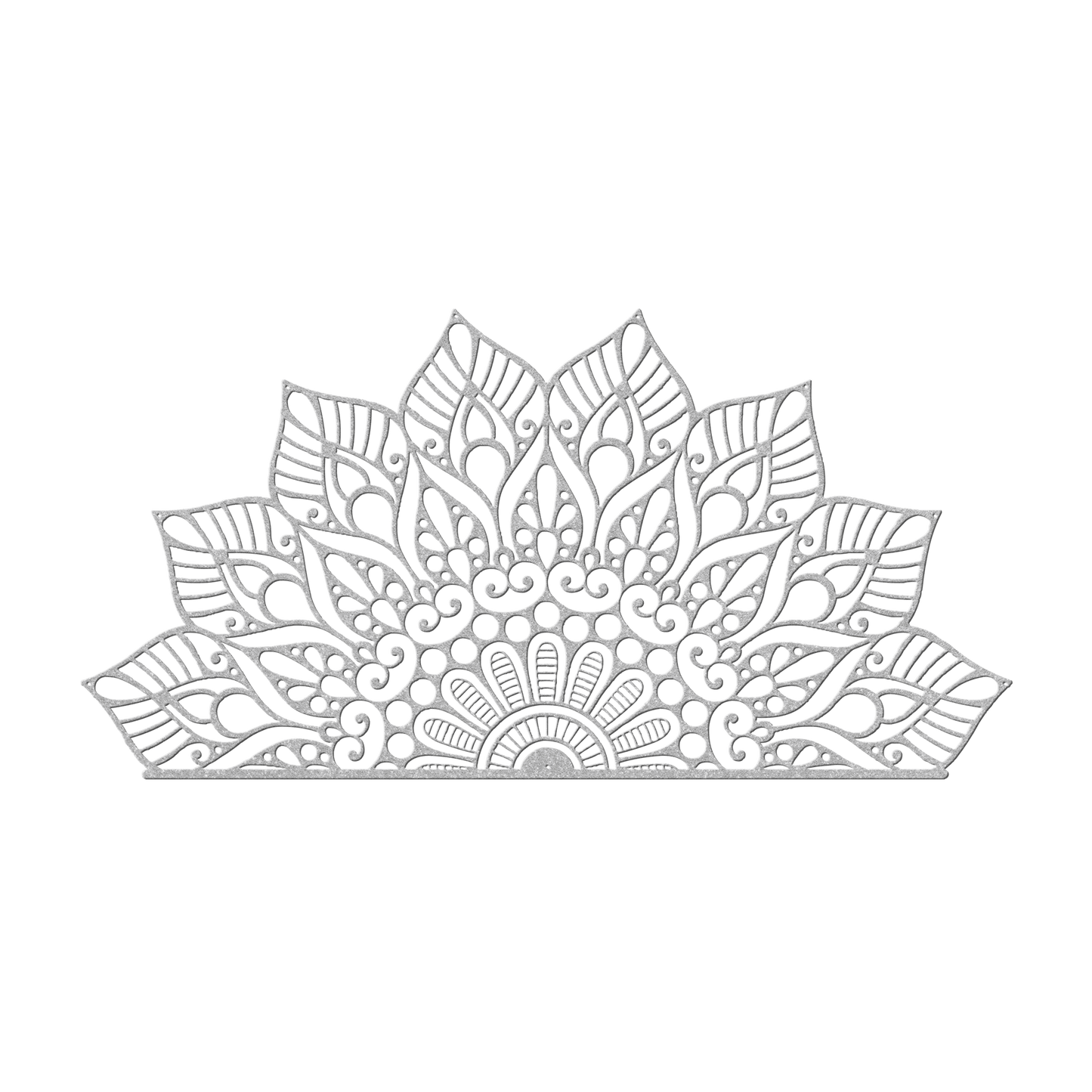 Half Mandala - Rising Bloom Metal Wall Art - MAIKERU STUDIO