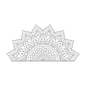 Half Mandala - Rising Bloom Metal Wall Art - MAIKERU STUDIO
