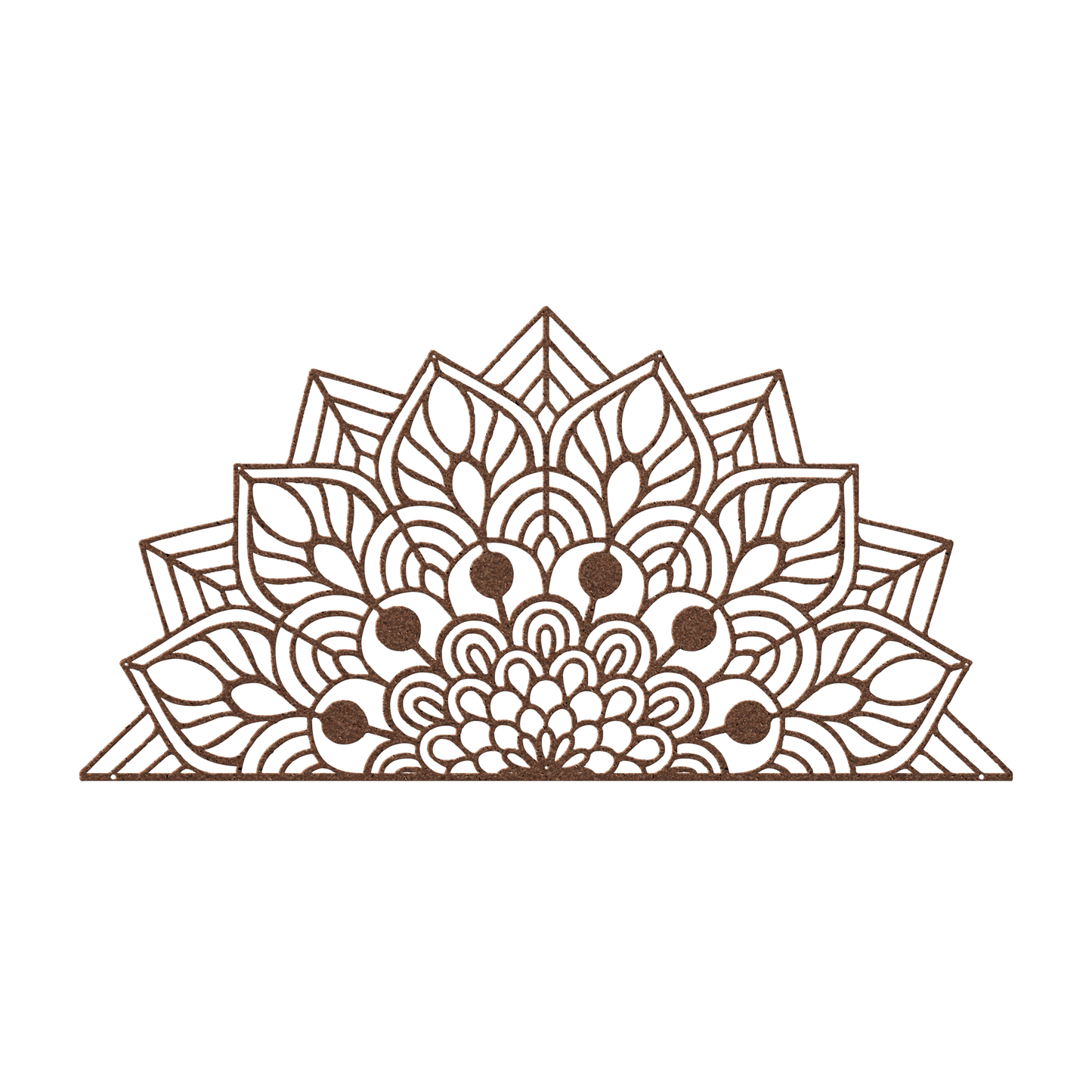 Half Mandala - Petal Harmony Metal Wall Art - MAIKERU STUDIO
