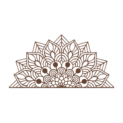 Half Mandala - Petal Harmony Metal Wall Art - MAIKERU STUDIO