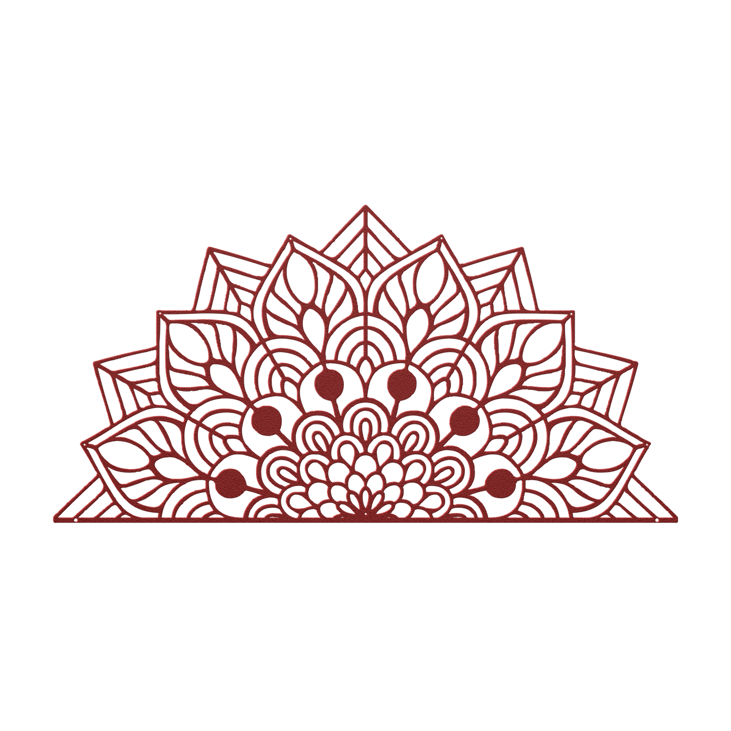 Half Mandala - Petal Harmony Metal Wall Art - MAIKERU STUDIO