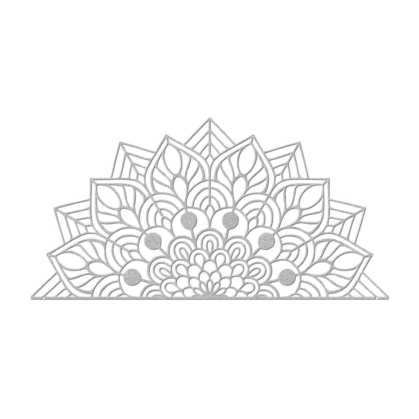 Half Mandala - Petal Harmony Metal Wall Art - MAIKERU STUDIO