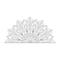 Half Mandala - Petal Harmony Metal Wall Art - MAIKERU STUDIO