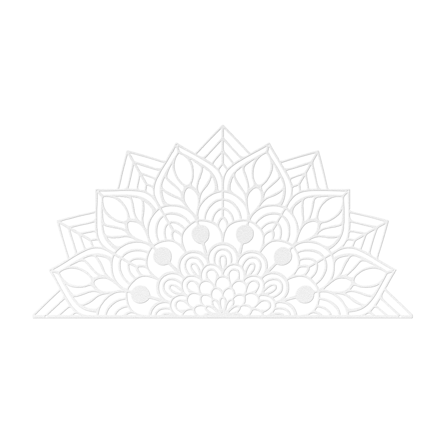 Half Mandala - Petal Harmony Metal Wall Art - MAIKERU STUDIO