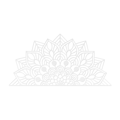 Half Mandala - Petal Harmony Metal Wall Art - MAIKERU STUDIO