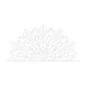Half Mandala - Petal Harmony Metal Wall Art - MAIKERU STUDIO