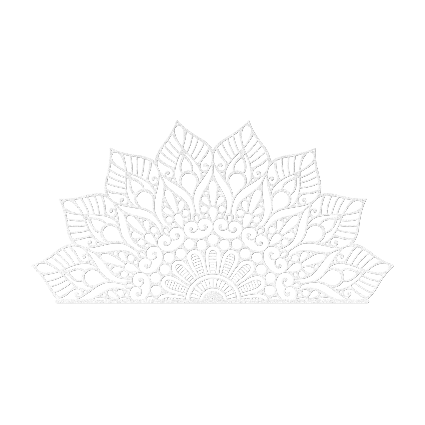 Half Mandala - Rising Bloom Metal Wall Art - MAIKERU STUDIO