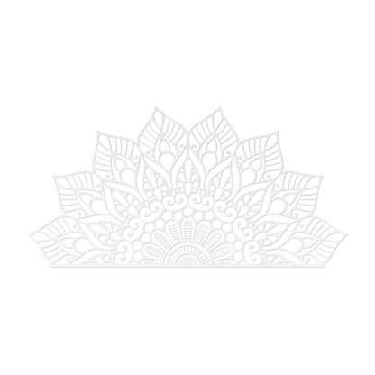 Half Mandala - Rising Bloom Metal Wall Art - MAIKERU STUDIO