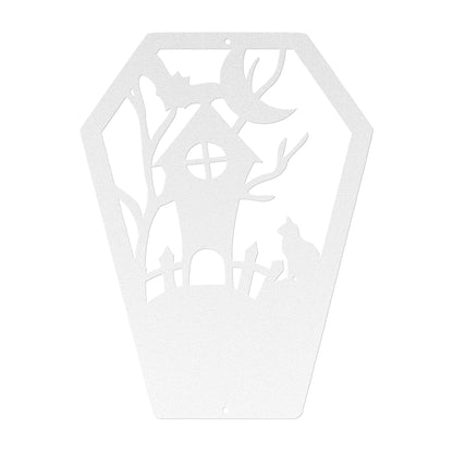 Halloween Coffin With Scary House - MAIKERU STUDIO