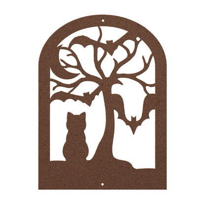 Halloween Gravestone With Cat And Bat - MAIKERU STUDIO