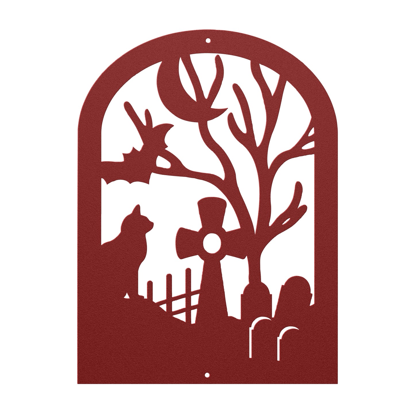 Halloween Gravestone With Cat And Graveyard - MAIKERU STUDIO