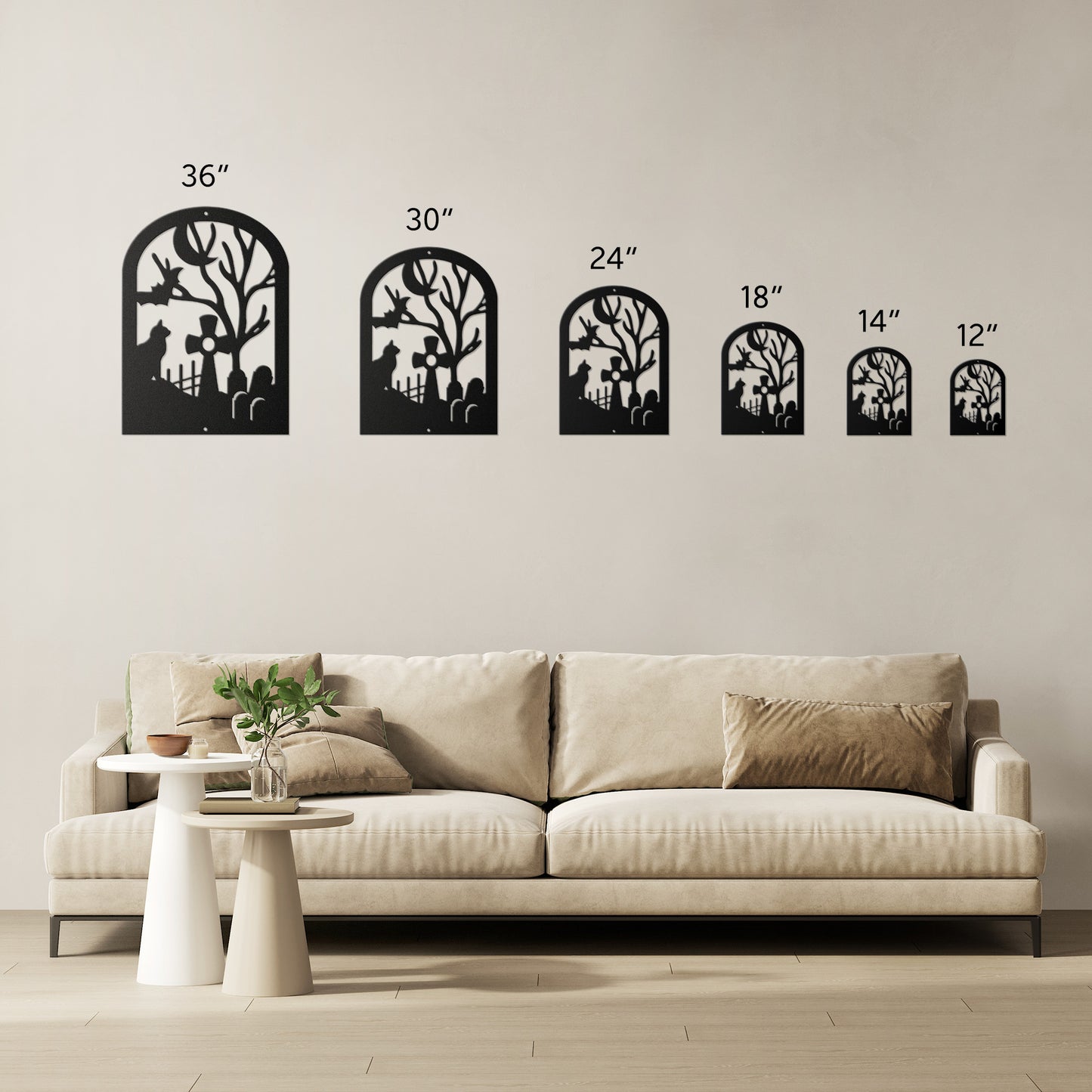 Halloween Gravestone With Cat And Graveyard - MAIKERU STUDIO
