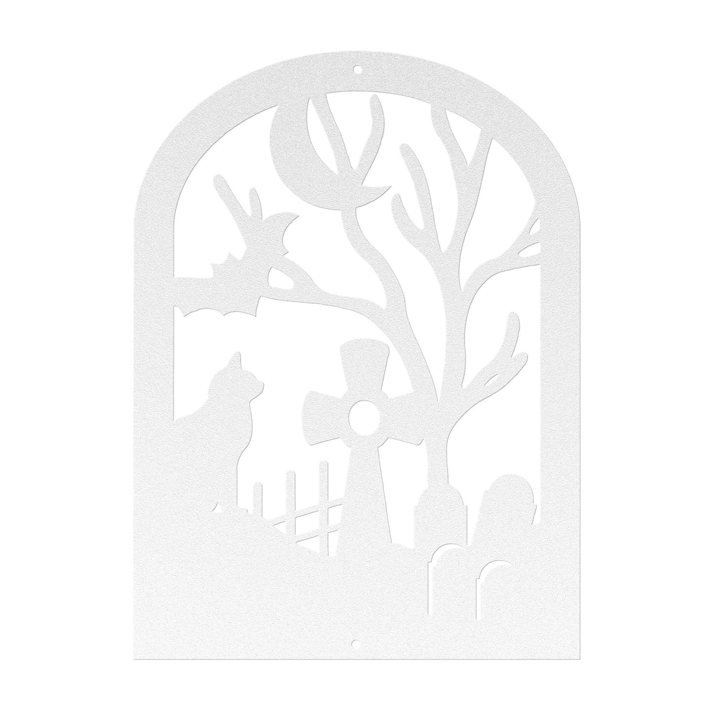 Halloween Gravestone With Cat And Graveyard - MAIKERU STUDIO