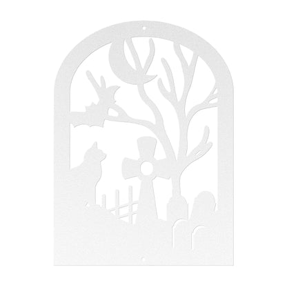Halloween Gravestone With Cat And Graveyard - MAIKERU STUDIO