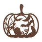 Halloween Pumpkin With Bats And Coffin - MAIKERU STUDIO