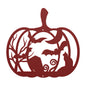 Halloween Pumpkin With Bats And Coffin - MAIKERU STUDIO