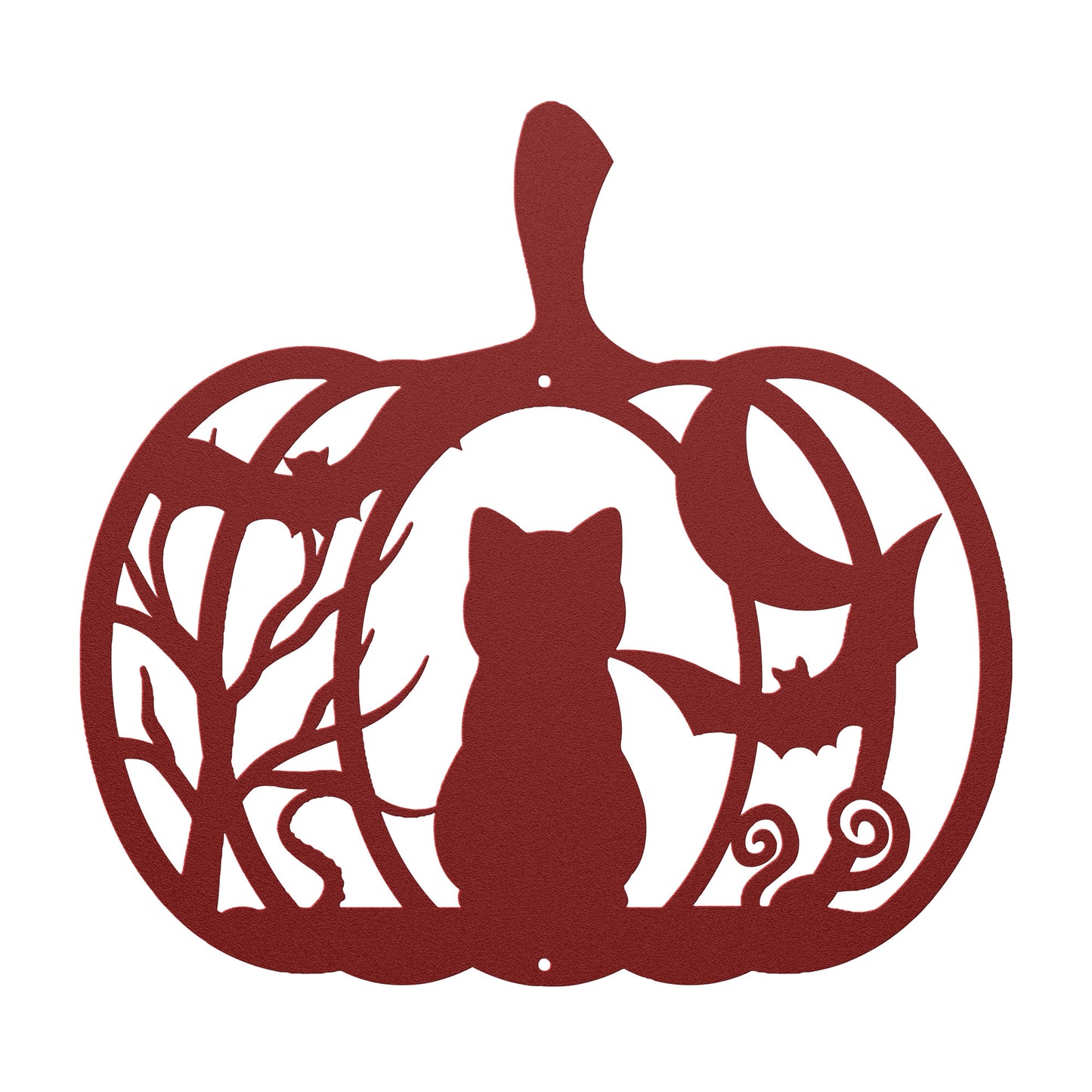 Halloween Pumpkin With Black Cat - MAIKERU STUDIO