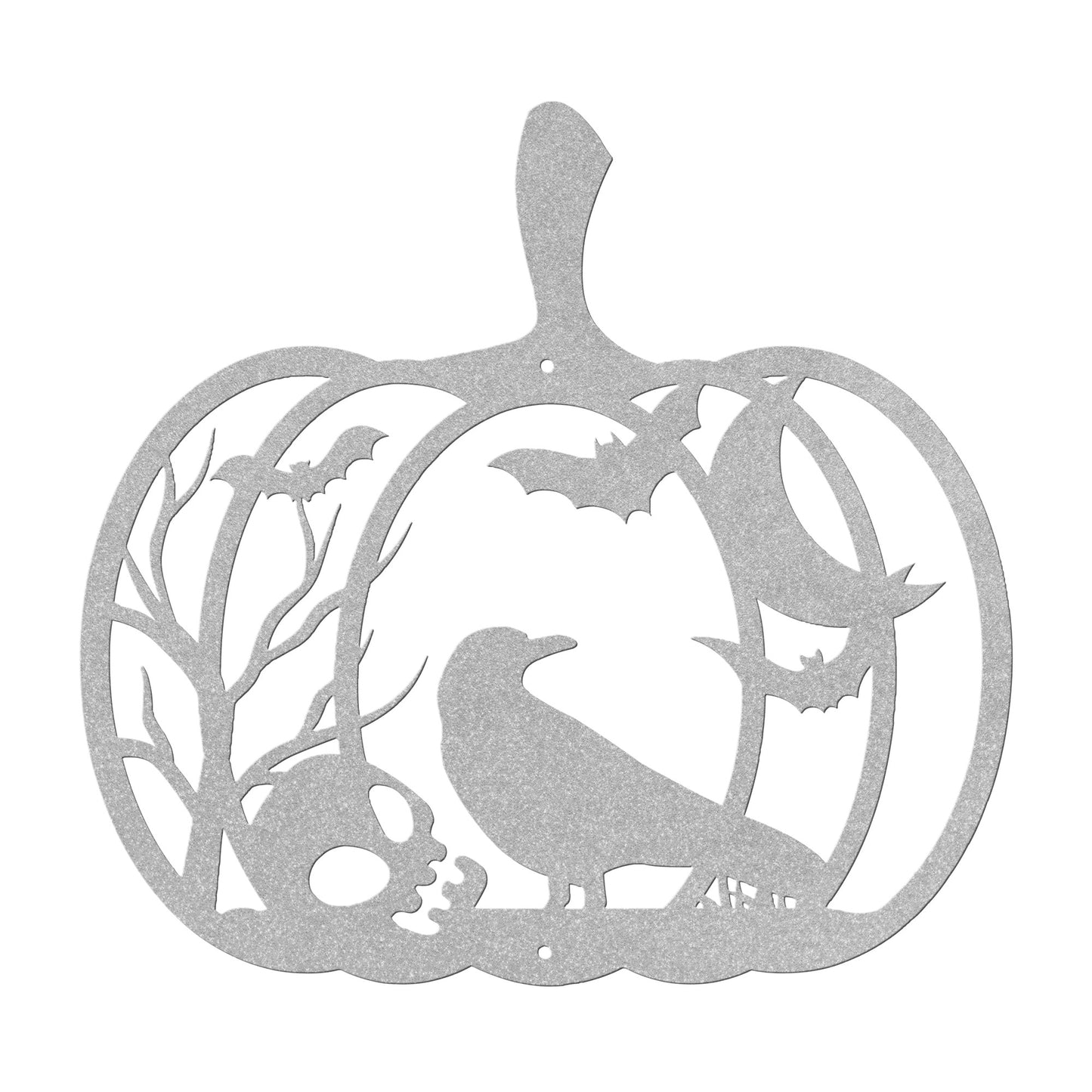 Halloween Pumpkin With Skull And Crow - MAIKERU STUDIO
