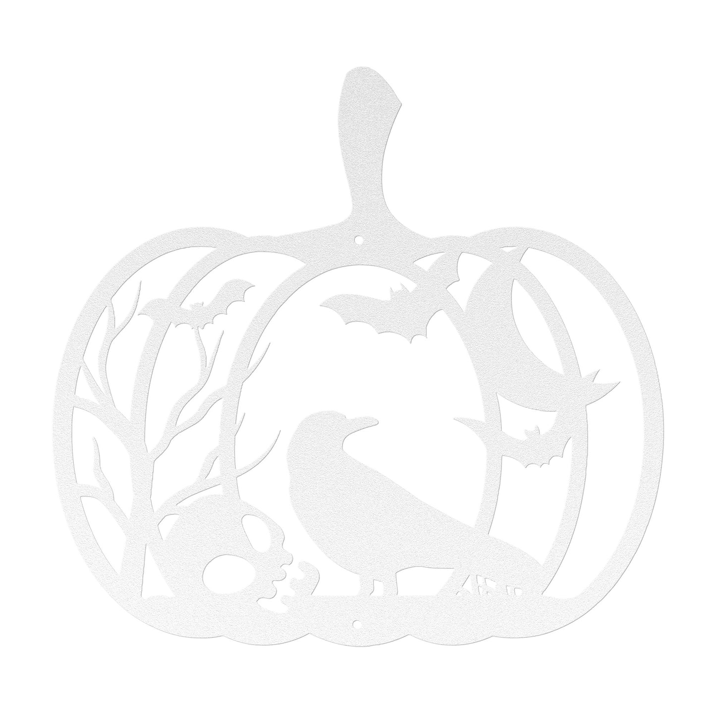 Halloween Pumpkin With Skull And Crow - MAIKERU STUDIO