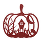 Halloween Pumpkin With Skull And House - MAIKERU STUDIO