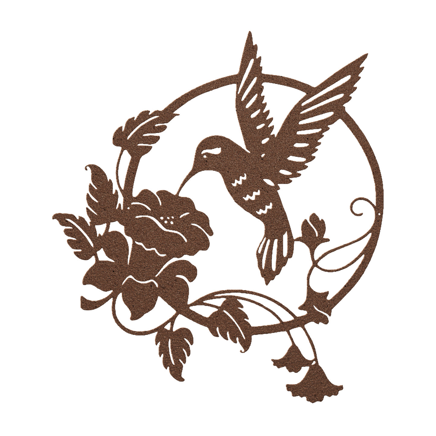 Hummingbird With Flower Metal Wall Art - MAIKERU STUDIO
