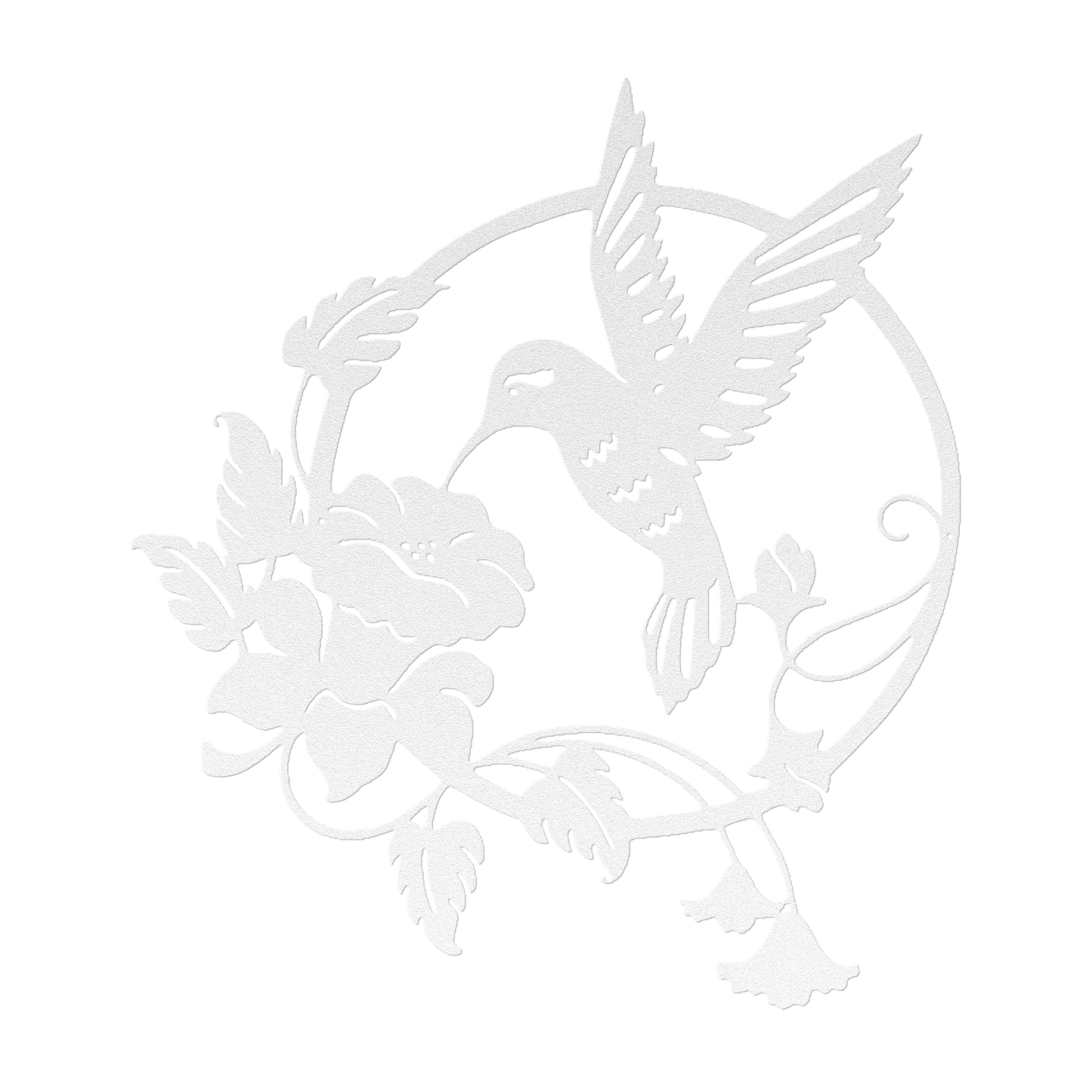 Hummingbird With Flower Metal Wall Art - MAIKERU STUDIO