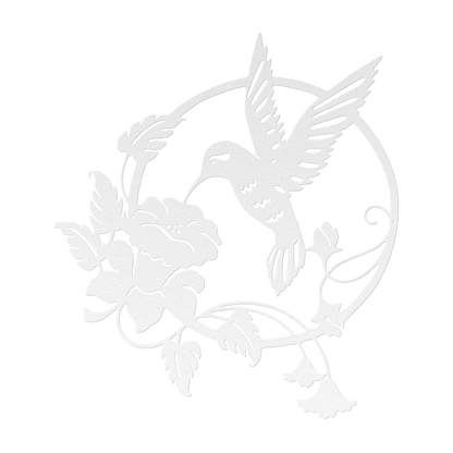 Hummingbird With Flower Metal Wall Art - MAIKERU STUDIO