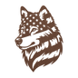 Lone Wolf Metal Wall Art | American Flag Wilderness Tribute - MAIKERU STUDIO