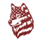 Lone Wolf Metal Wall Art | American Flag Wilderness Tribute - MAIKERU STUDIO