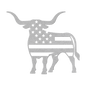 Longhorn Bull With American Flag - MAIKERU STUDIO