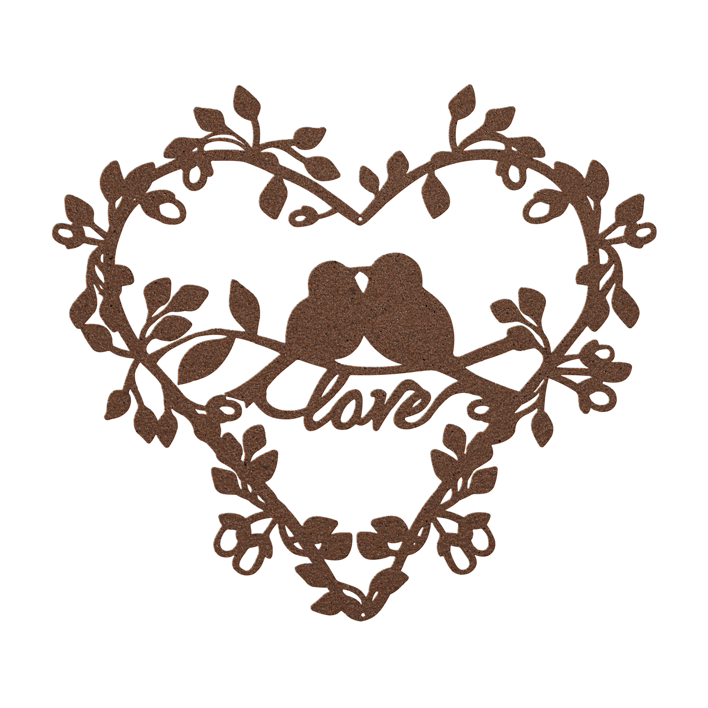 Love Birds Heart Metal Wall Art - MAIKERU STUDIO